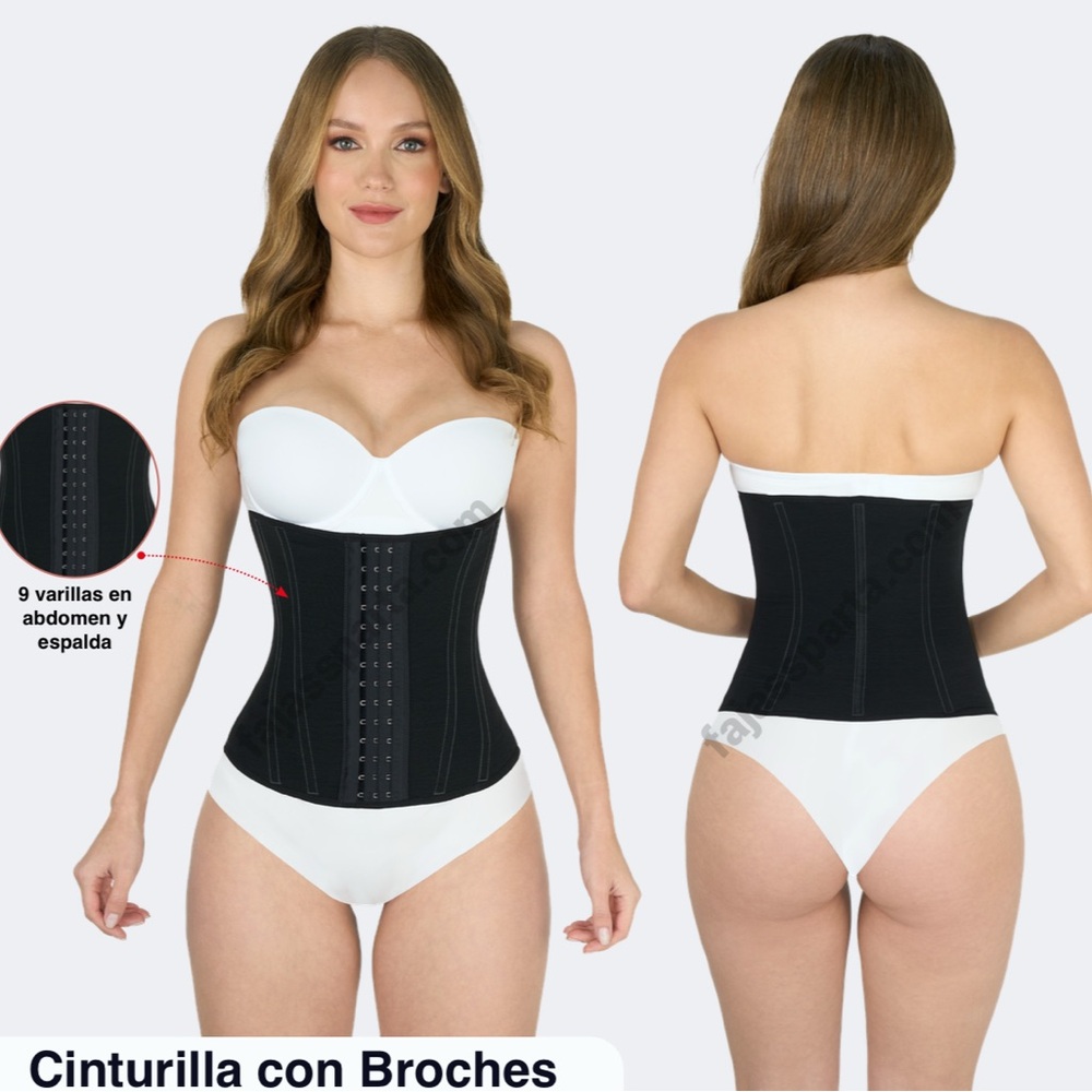 Black Bodysuit Top cinturilla color negro corset Waist cincher Waist belt